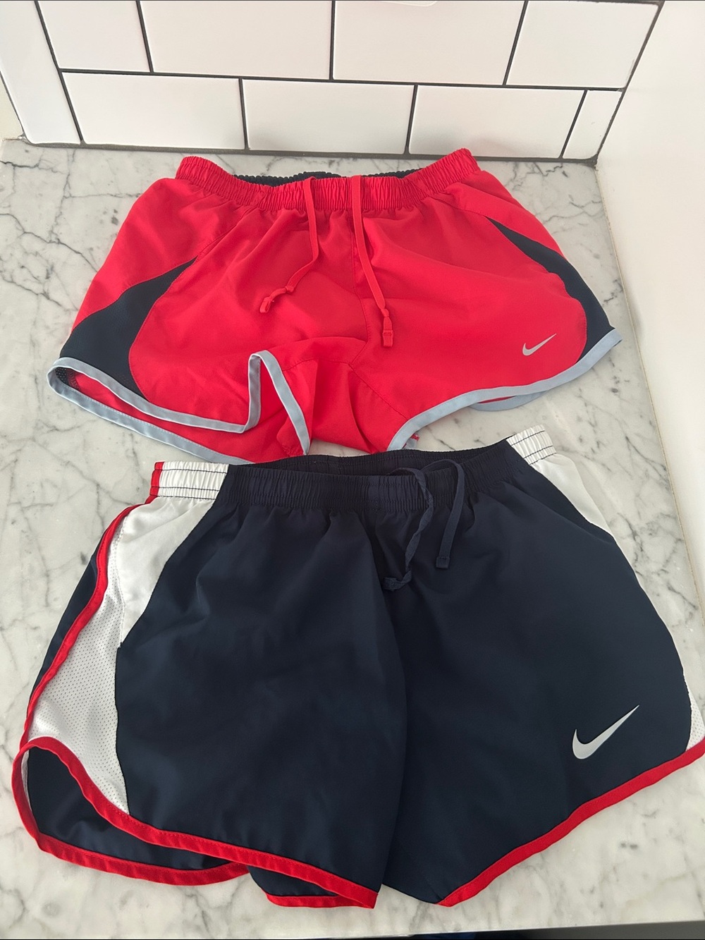 Nike Women’s Athletic Shorts - Red, Navy & White